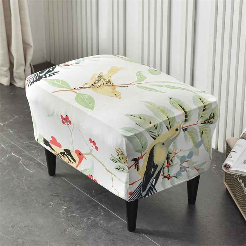 Stretch Spandex Nordic Floral Removable Wing Chair Cover, Relaxing Seat Covers Slipcovers for Armchairs