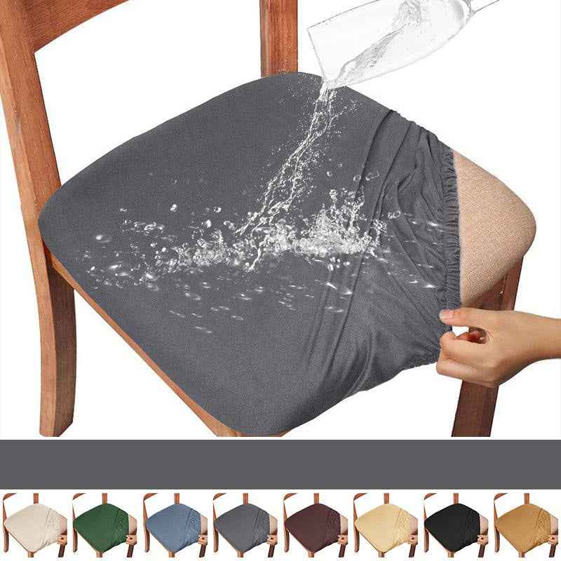 Water-Repellent Dining Room Chair Cover Spandex Elastic Removable Seat Covers