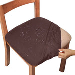 Water-Repellent Dining Room Chair Cover Spandex Elastic Removable Seat Covers