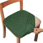 Water-Repellent Dining Room Chair Cover Spandex Elastic Removable Seat Covers