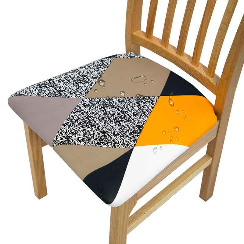 Water-Repellent Dining Room Chair Cover Spandex Elastic Removable Seat Covers