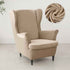 Velvet Wing Chair Cover Stretch Spandex Wingback Chair Cover Elastic Armchair Cover Sofa Covers with Seat Cushion Cover