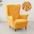 Velvet Wing Chair Cover Stretch Spandex Wingback Chair Cover Elastic Armchair Cover Sofa Covers with Seat Cushion Cover