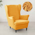Velvet Wing Chair Cover Stretch Spandex Wingback Chair Cover Elastic Armchair Cover Sofa Covers with Seat Cushion Cover