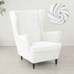 Velvet Wing Chair Cover Stretch Spandex Wingback Chair Cover Elastic Armchair Cover Sofa Covers with Seat Cushion Cover