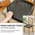Waterproof PU Leather Square Chair Seat Cover Kitchen Dining Seat Slipcovers