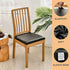 Waterproof PU Leather Square Chair Seat Cover Kitchen Dining Seat Slipcovers