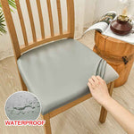 Waterproof PU Leather Square Chair Seat Cover Kitchen Dining Seat Slipcovers