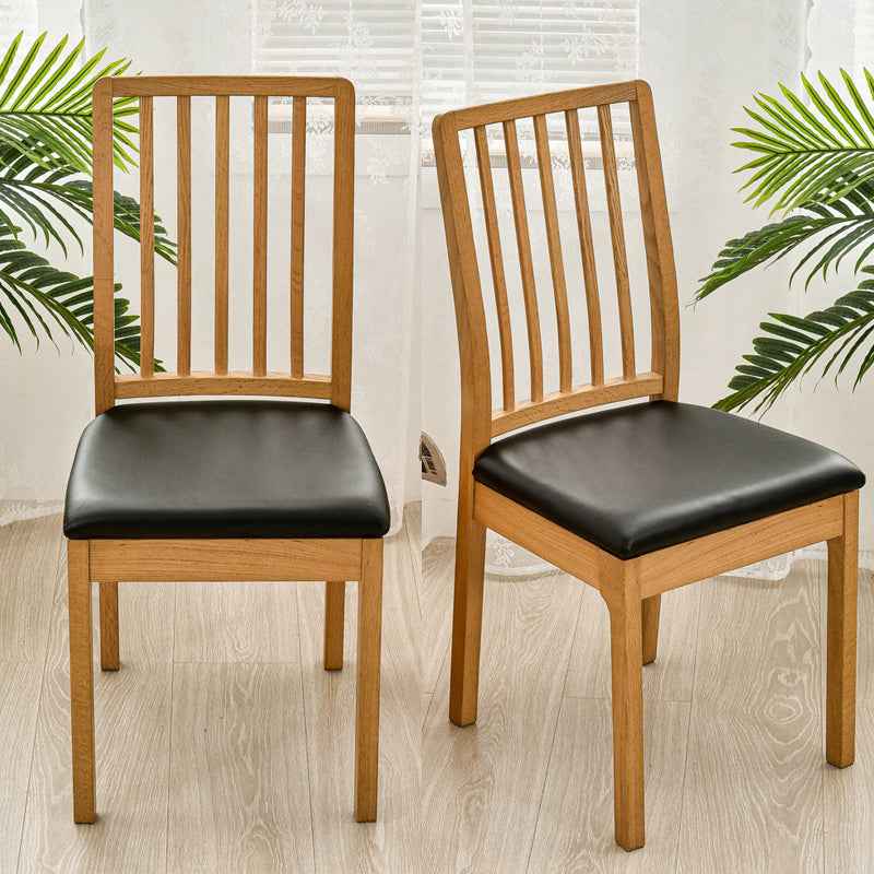 Waterproof PU Leather Square Chair Seat Cover Kitchen Dining Seat Slipcovers