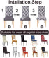 KAS Geometry Chair Cover Elastic Chair Covers Spandex Stretch Anti-dirty Removable Dining Office Chair Case