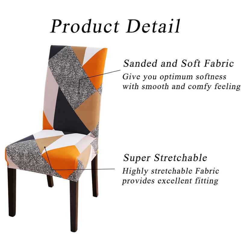 KAS Geometry Chair Cover Elastic Chair Covers Spandex Stretch Anti-dirty Removable Dining Office Chair Case