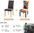 KAS Geometry Chair Cover Elastic Chair Covers Spandex Stretch Anti-dirty Removable Dining Office Chair Case