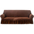 Seersucker Sofa Slipcover with Skirt Stretch Couch Slipcover Easy Fit Universal Furniture Protector