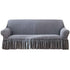 Seersucker Sofa Slipcover with Skirt Stretch Couch Slipcover Easy Fit Universal Furniture Protector