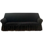 Seersucker Sofa Slipcover with Skirt Stretch Couch Slipcover Easy Fit Universal Furniture Protector