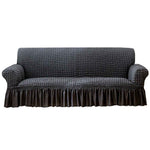 Seersucker Sofa Slipcover with Skirt Stretch Couch Slipcover Easy Fit Universal Furniture Protector