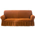 Seersucker Sofa Slipcover with Skirt Stretch Couch Slipcover Easy Fit Universal Furniture Protector