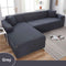 Waterproof Sofa Cover for Living Room - Elastic Solid L Shaped Corner Sofa Cover - Fits 1/2/3/4 Seater Sofa, Couch, Armchair