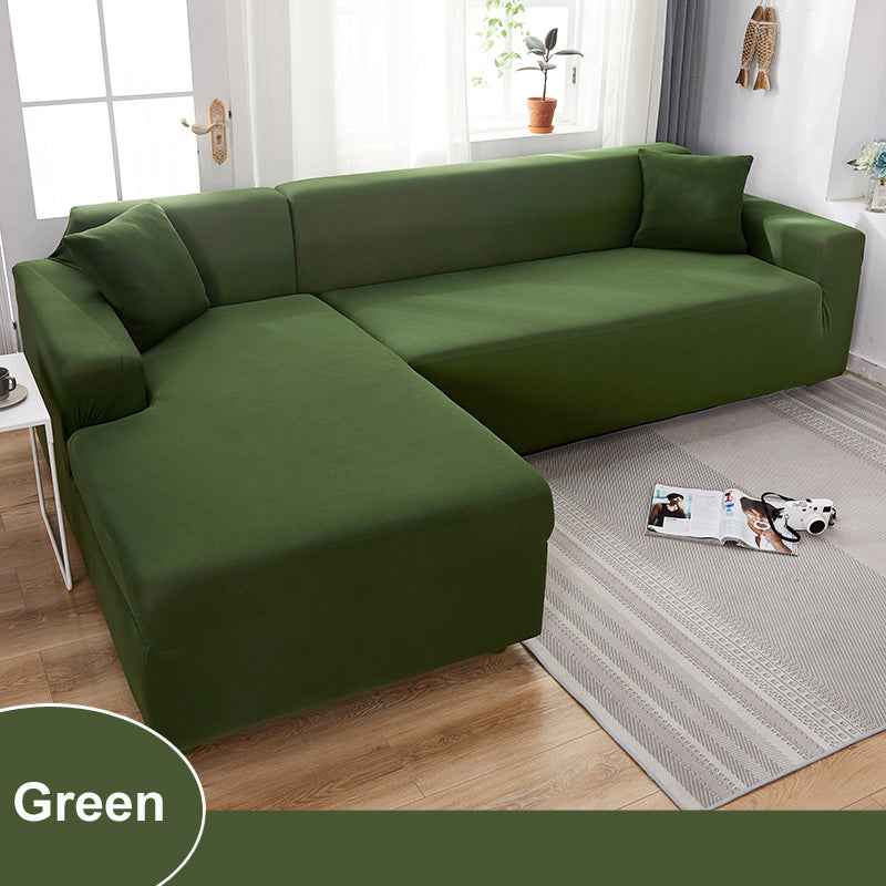 Waterproof Sofa Cover for Living Room - Elastic Solid L Shaped Corner Sofa Cover - Fits 1/2/3/4 Seater Sofa, Couch, Armchair