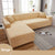 Waterproof Sofa Cover for Living Room - Elastic Solid L Shaped Corner Sofa Cover - Fits 1/2/3/4 Seater Sofa, Couch, Armchair