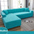 Waterproof Sofa Cover for Living Room - Elastic Solid L Shaped Corner Sofa Cover - Fits 1/2/3/4 Seater Sofa, Couch, Armchair