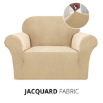 KAS Armchair Cover 4-Styles Elastic Sofa Cover Couch Covers for Living Room Stretchable Slipcover for Chairs - 1 Seater Chair Slip Cover