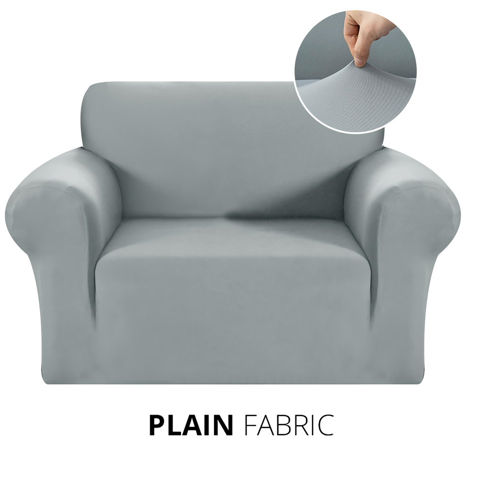 KAS Armchair Cover 4-Styles Elastic Sofa Cover Couch Covers for Living Room Stretchable Slipcover for Chairs - 1 Seater Chair Slip Cover