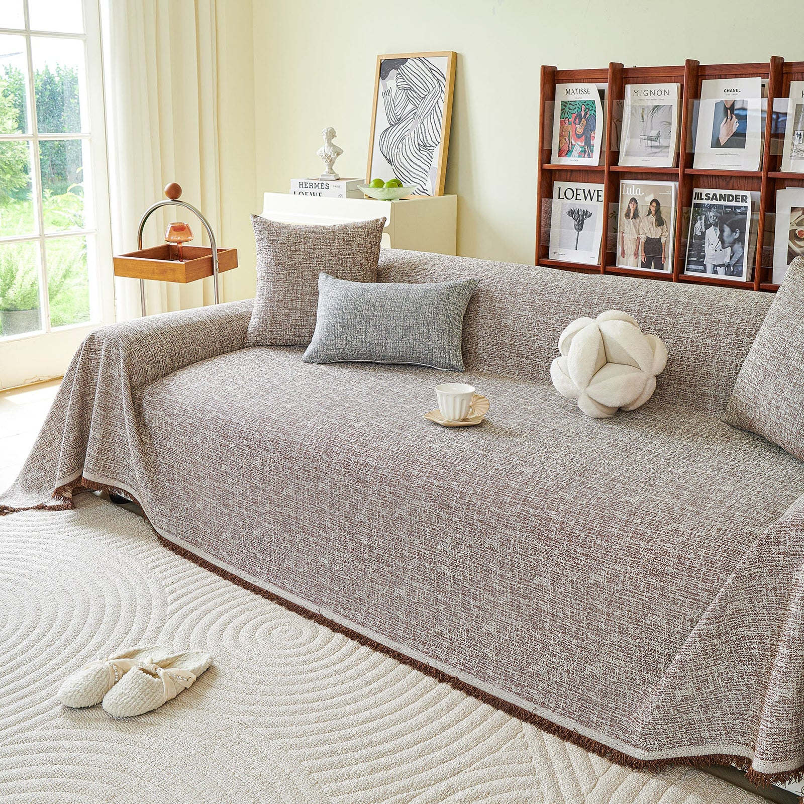 Decorative Furniture Protector Sofa Throw Cover for Loveseat, Sofa & Sectional Couch