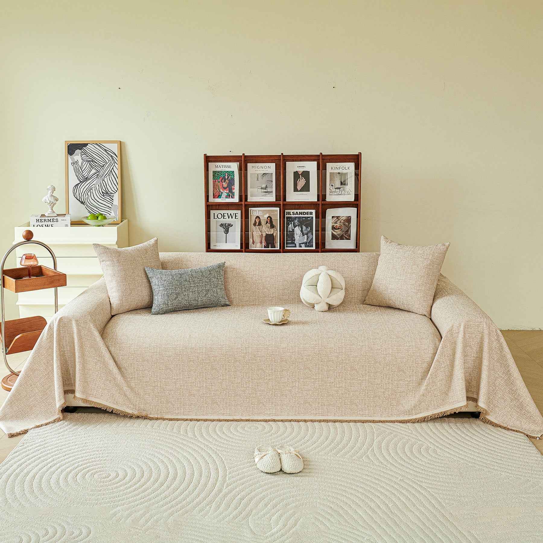 Decorative Furniture Protector Sofa Throw Cover for Loveseat, Sofa & Sectional Couch