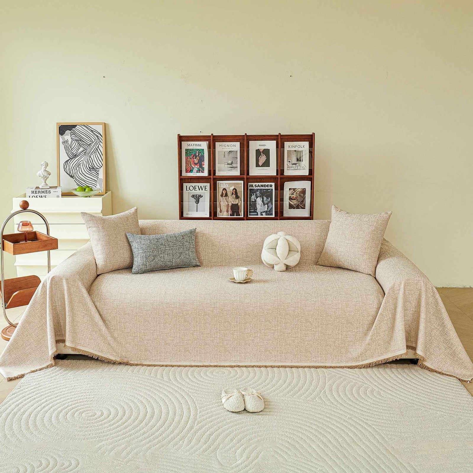 Decorative Furniture Protector Sofa Throw Cover for Loveseat, Sofa & Sectional Couch