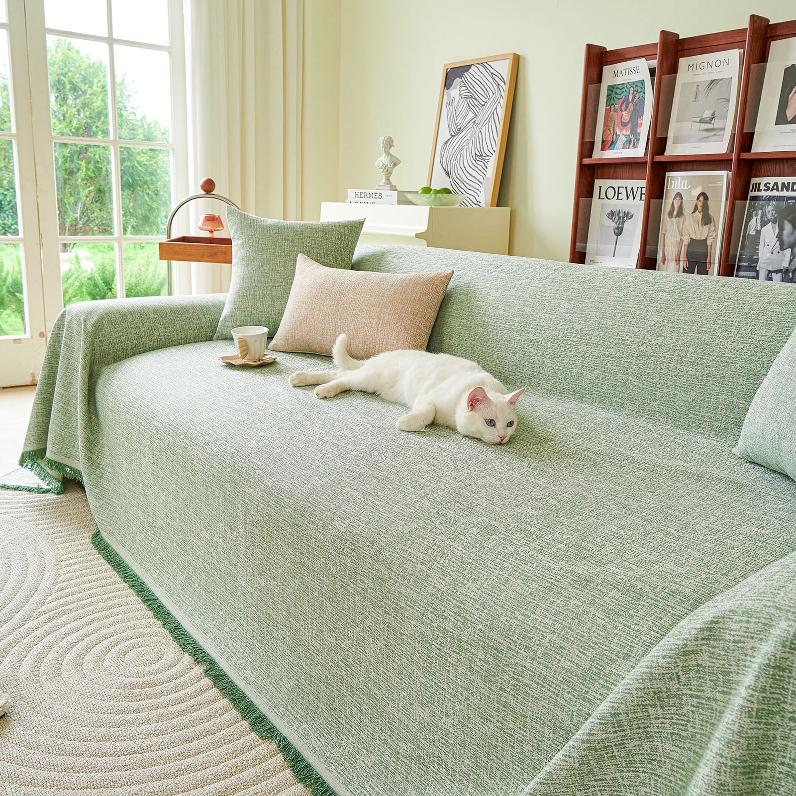 Decorative Furniture Protector Sofa Throw Cover for Loveseat, Sofa & Sectional Couch