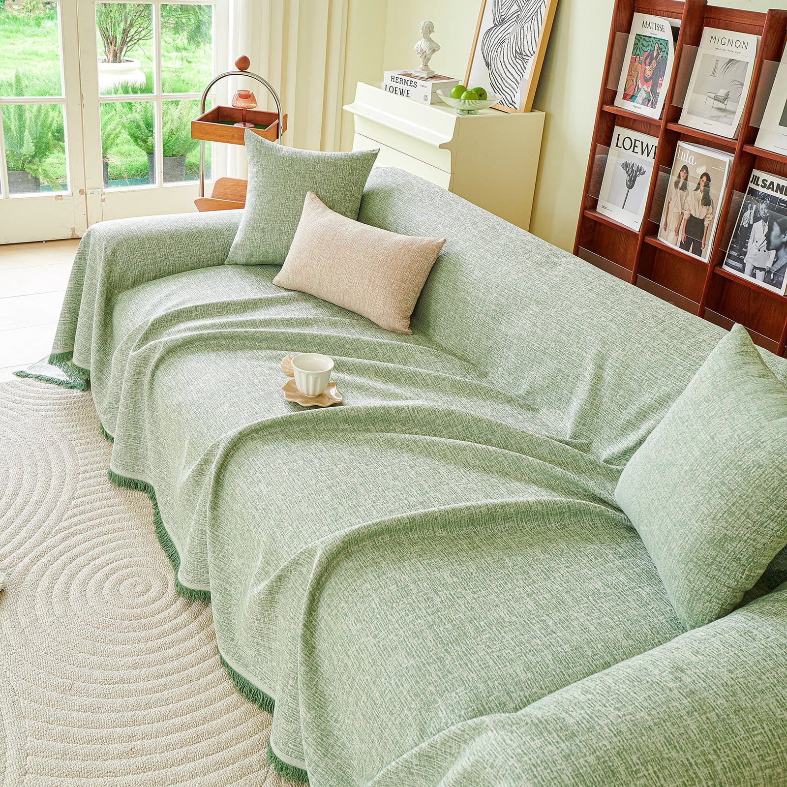 Decorative Furniture Protector Sofa Throw Cover for Loveseat, Sofa & Sectional Couch