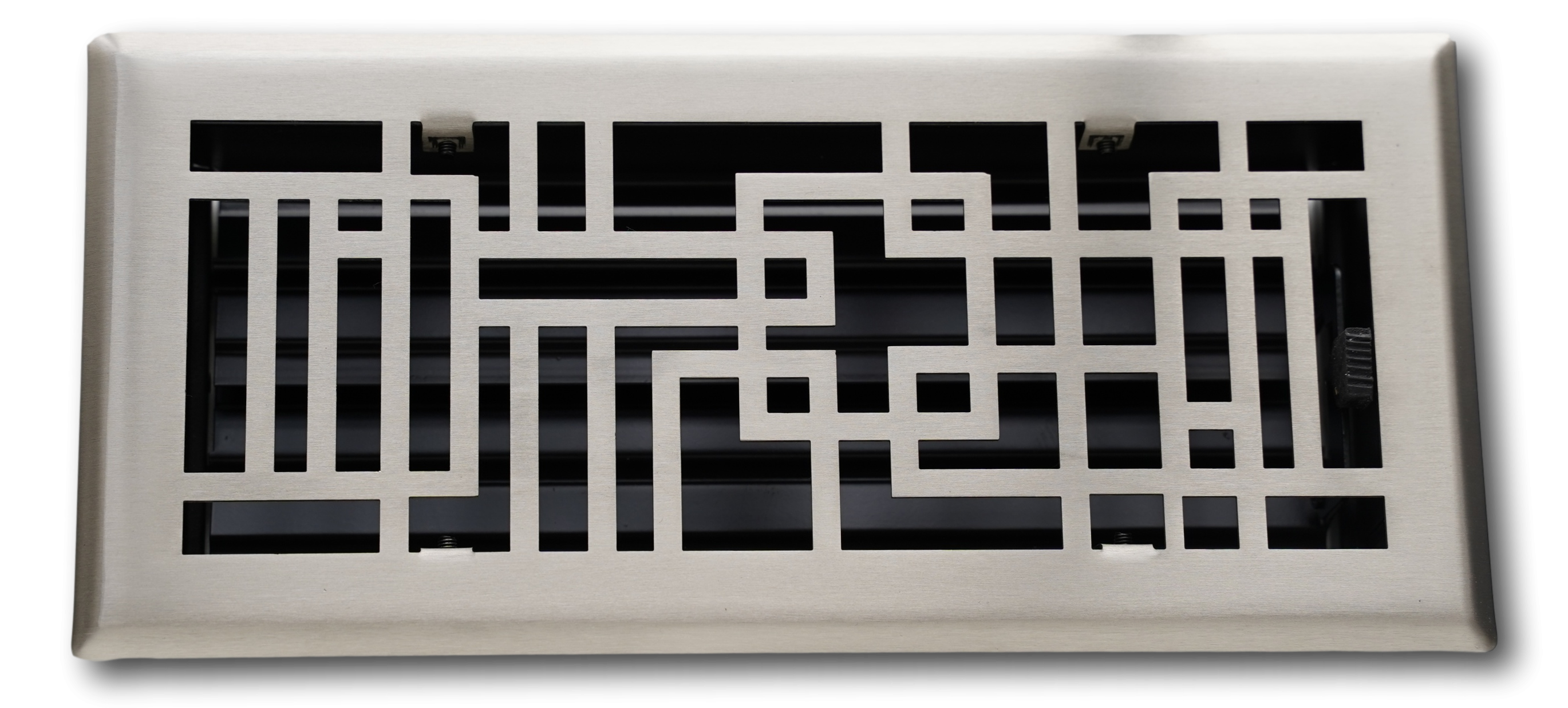 Steel Capitman Art Deco Vent Cover - Brushed Nickel