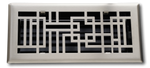 Steel Capitman Art Deco Vent Cover - Brushed Nickel