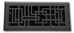 Steel Capitman Art Deco Vent Cover - Black