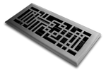 Steel Capitman Art Deco Vent Cover - Brushed Nickel