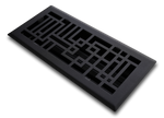 Steel Capitman Art Deco Vent Cover - Black