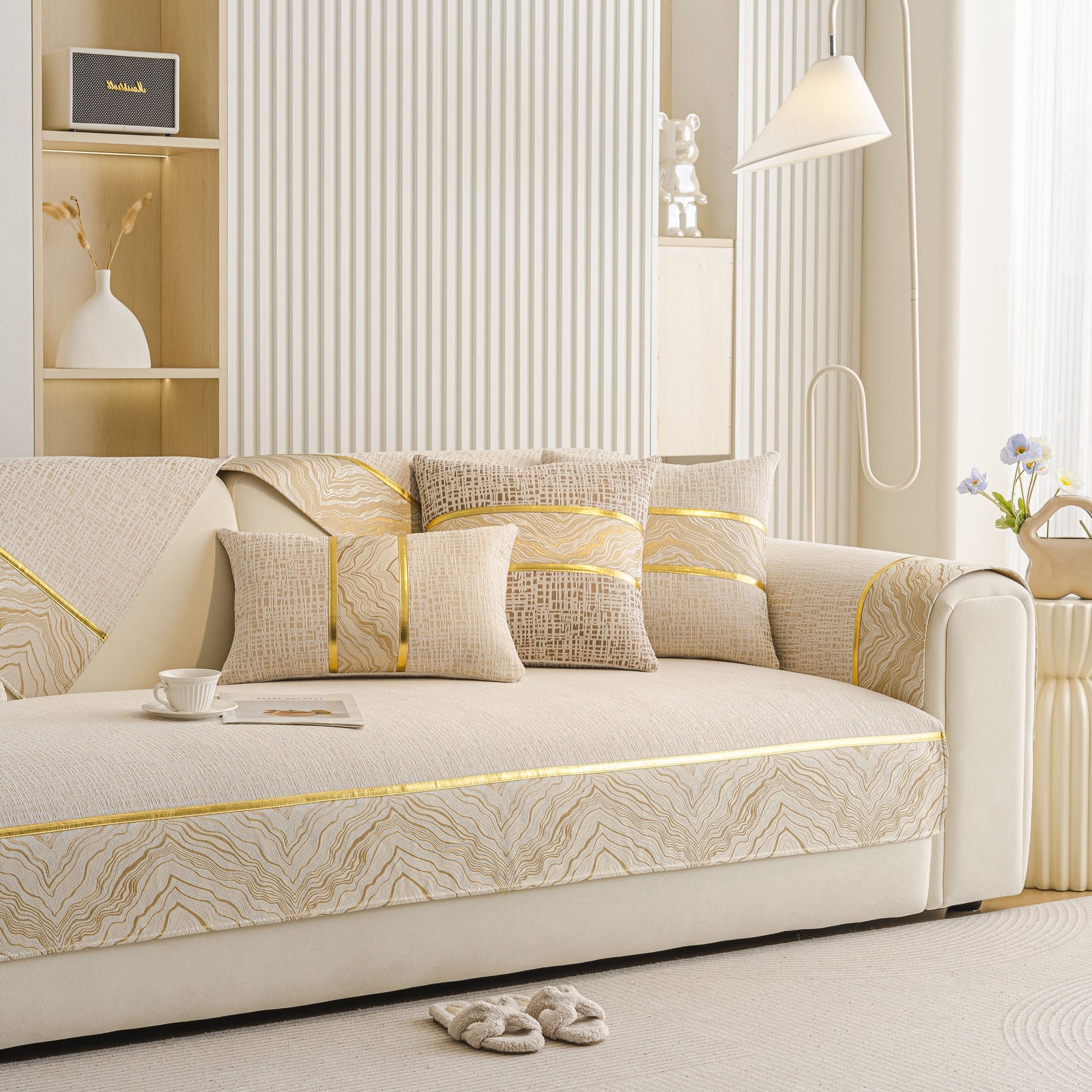 Modern Non-Slip Couch Slipcover, Soft, Durable & Washable Furniture Protector