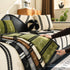 Non-Slip Sofa Cover with Thick Chenille Texture Woven Stripe Couch Protector Throw