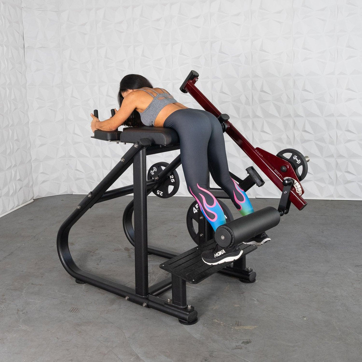 Pro Strength Reverse Hyper - Muscle D Fitness - Adjustable Roller Pad, Plate Loaded