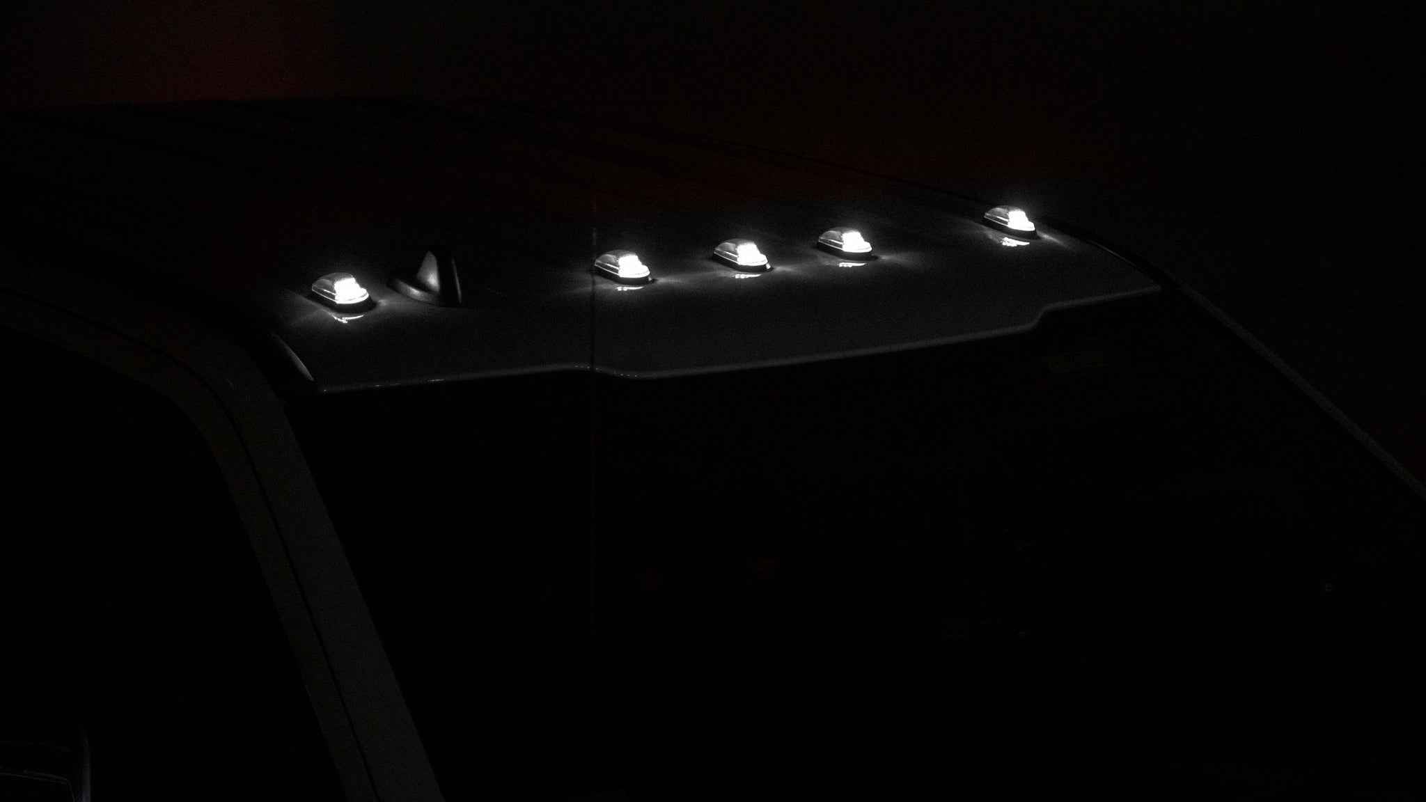 OLM Cab Light Replacement Set (Smoke Lens/White Light) - 2017-2022 Ford Super Duty F250/F350