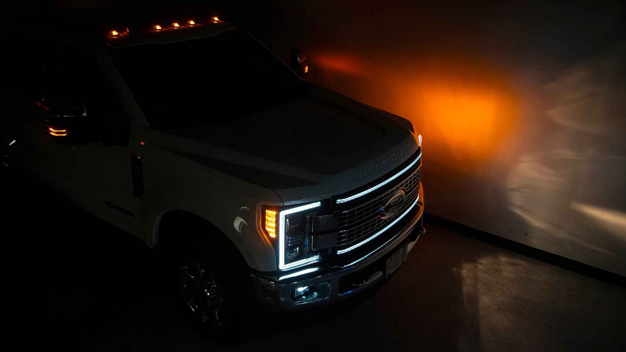 OLM Cab Light Replacement Set (Clear Lens/Amber Light) - 2017-2022 Ford Super Duty F250/F350
