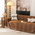 Sofa Cover Blanket Throw with Tassels, Decorative Furniture Protector for Dogs/Pets