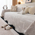 Chenille Sofa Cover Throw Blanket, Woven Textured Minimalist Wabi-Sabi Couch Cover