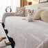 Chenille Sofa Cover Throw Blanket, Woven Textured Minimalist Wabi-Sabi Couch Cover