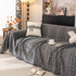 Sofa Cover Blanket Throw with Tassels, Decorative Furniture Protector for Dogs/Pets