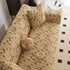 Plush Fleece Stretch Sofa Cover, Super Soft Textured Geometric Couch Slipcover