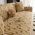 Plush Fleece Stretch Sofa Cover, Super Soft Textured Geometric Couch Slipcover