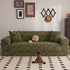 Plush Fleece Stretch Sofa Cover, Super Soft Textured Geometric Couch Slipcover