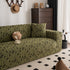 Plush Fleece Stretch Sofa Cover, Super Soft Textured Geometric Couch Slipcover